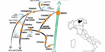 Italie Dolomieten Trento RonReizen kaart