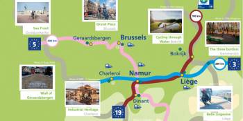 België Eurovelo 5 Bert Sitters RonReizen.nl kaartje