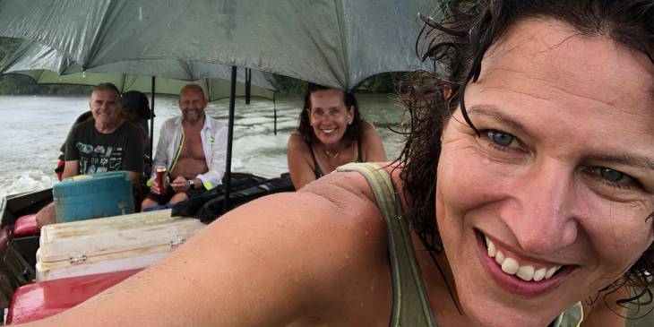 Met Evelien de Bruijn de Surinaamse jungle in