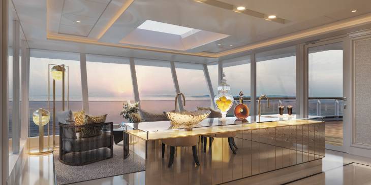 Luxe keuken met uitzicht