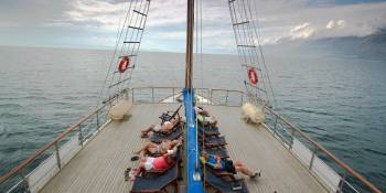 Ontspanning aan dek.