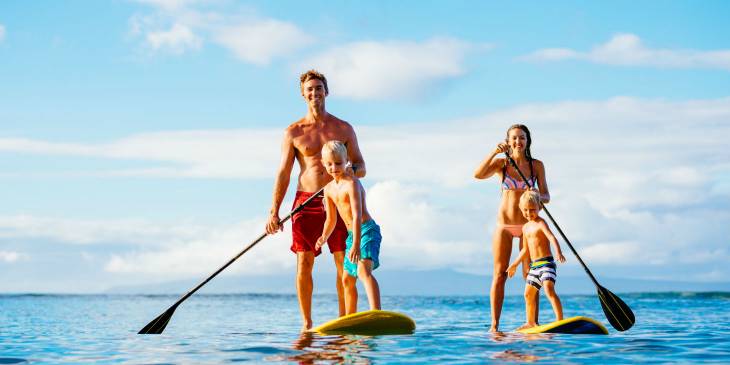 Stand up paddle met het gezin